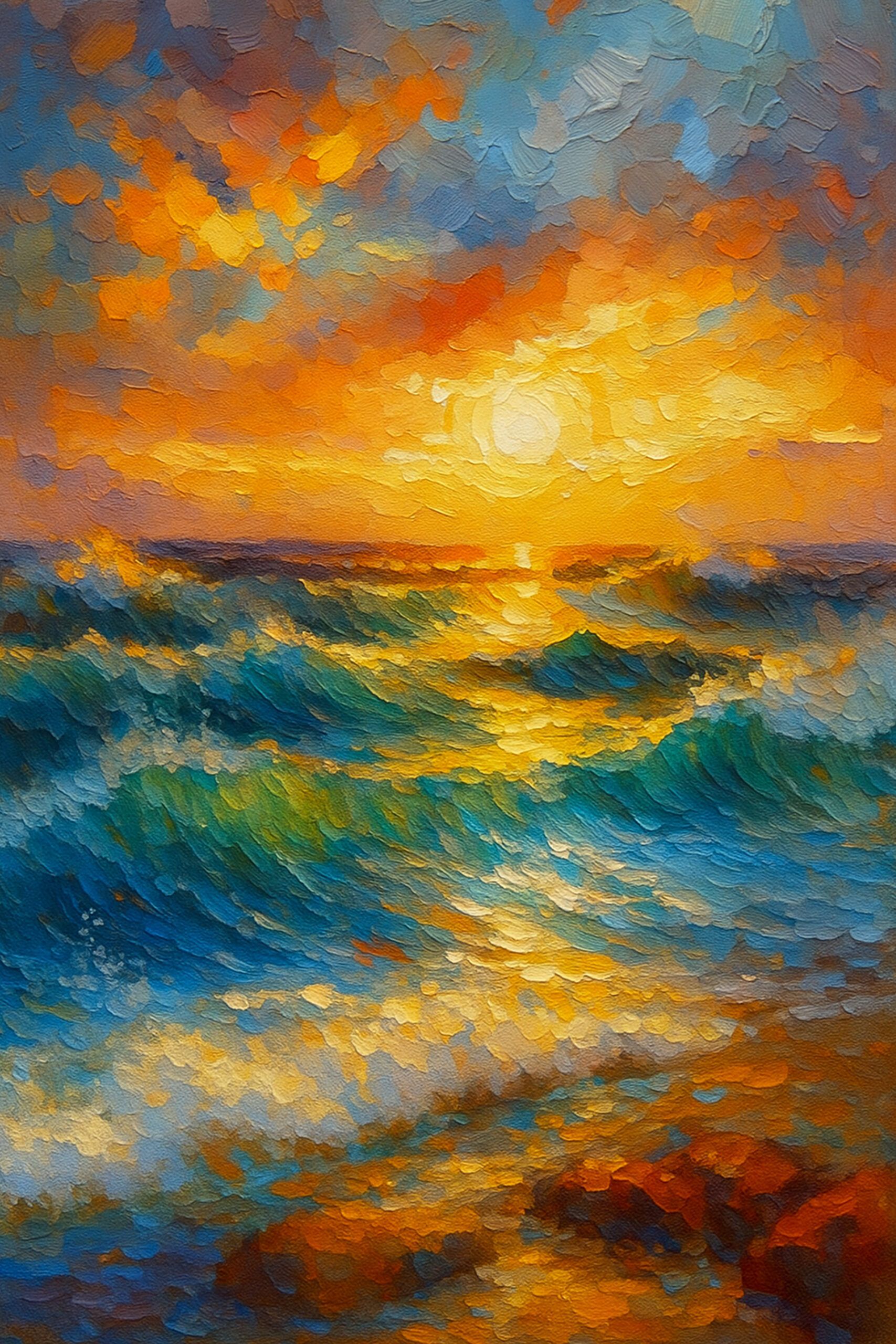 Elena Aureli - Sunset Over the Ocean