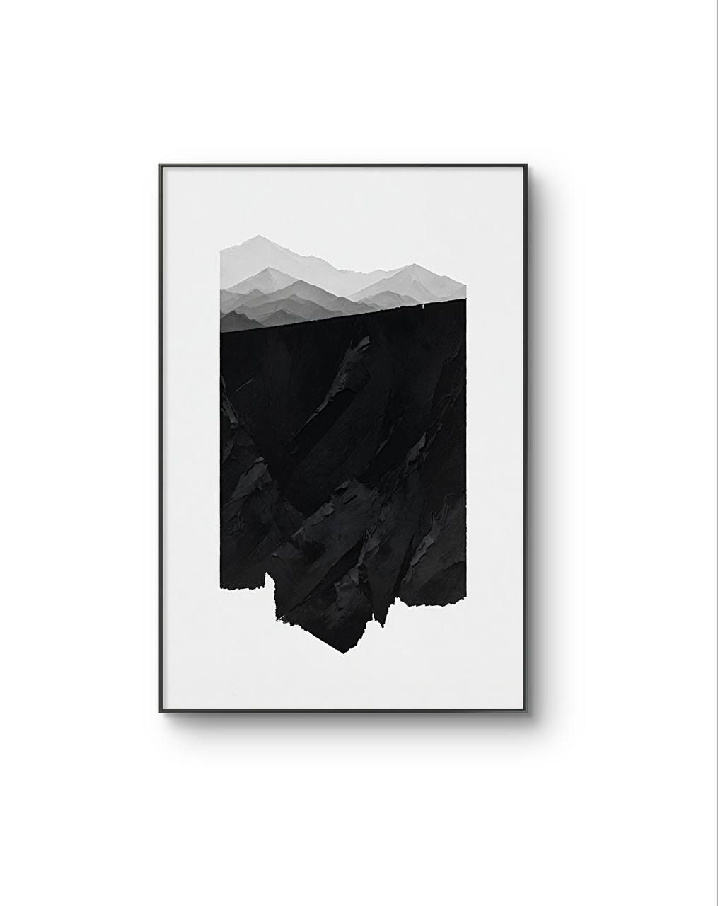 Felix – Monochrome Peaks — Modern & Contemporary Art fine art print by Felix