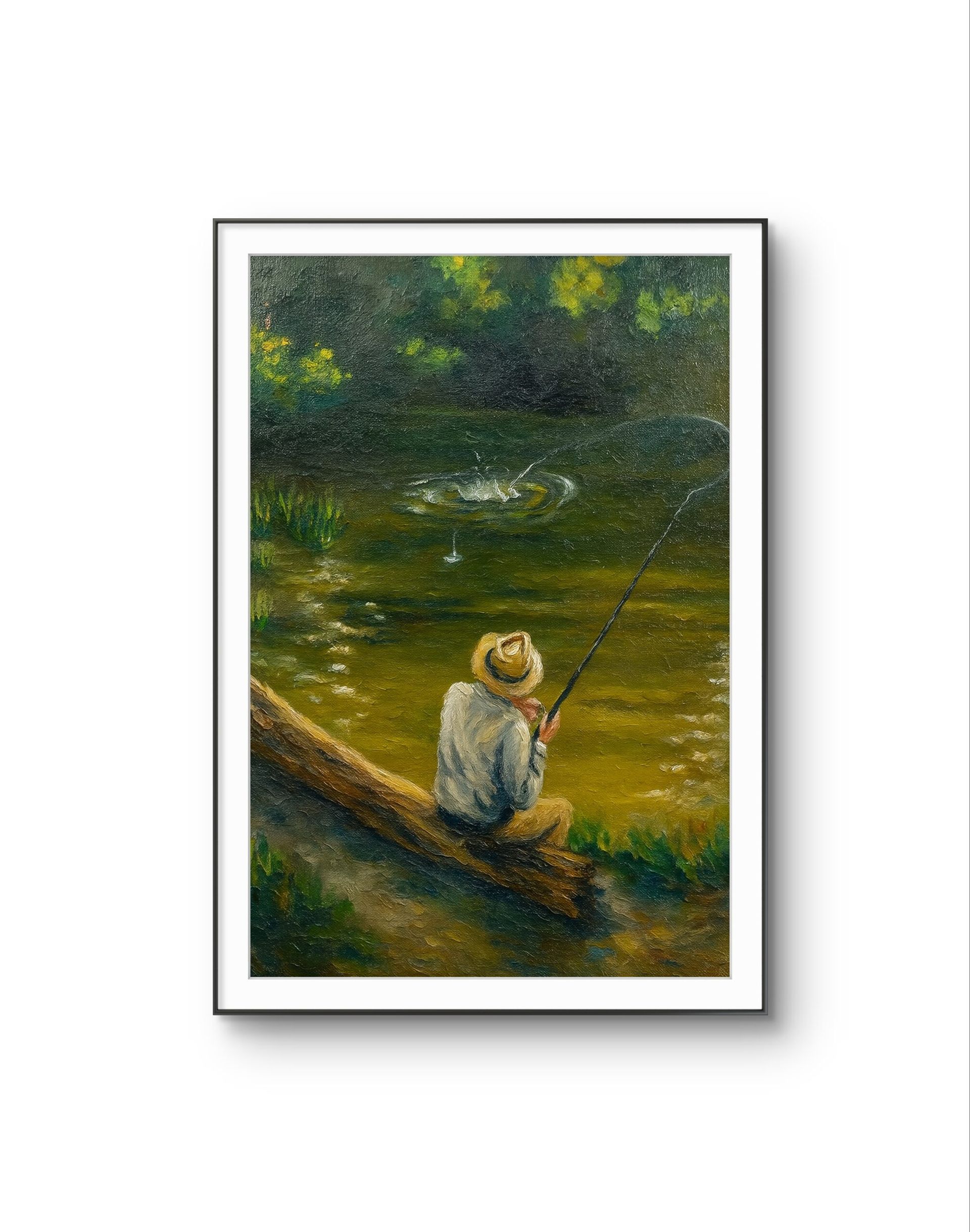 Henri des Bois - The Quiet Catch — Mixed Media fine art print by Henri des Bois