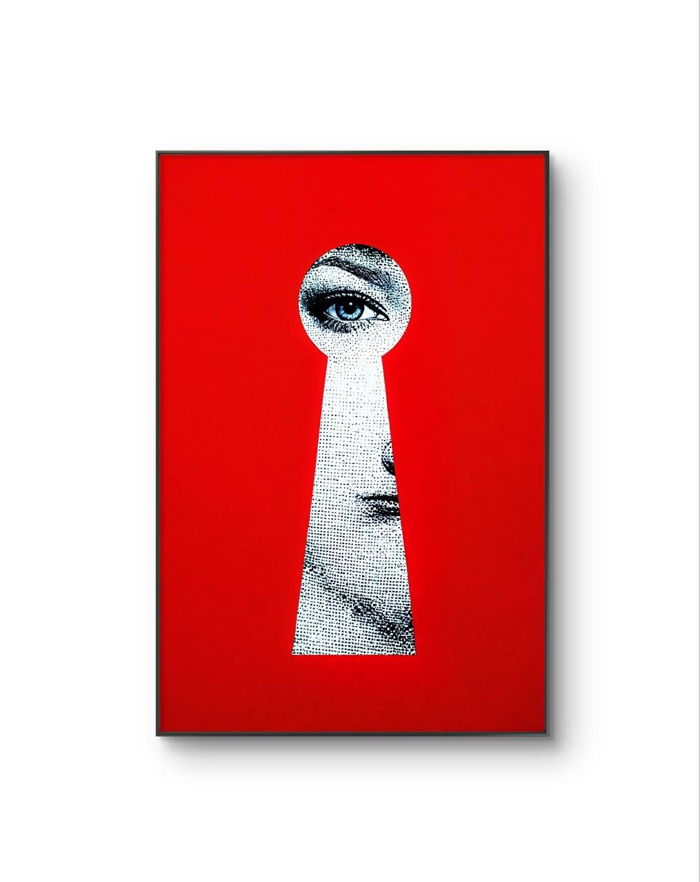 Rodrigo - The Keyhole Gaze — Mixed Media fine art print by Rodrigo